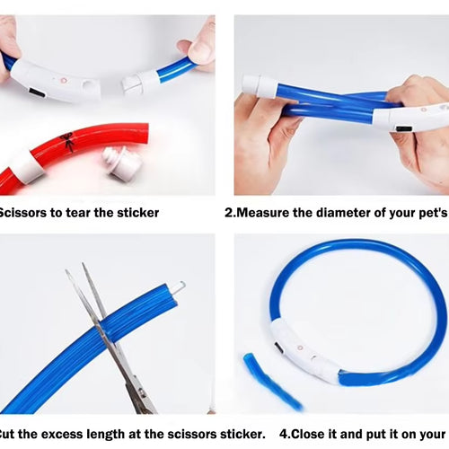 Load image into Gallery viewer, Dog Light up Collar LED Collar Light up Cat Collar USB Rechargeable Collar Christmas Decoration Pet Collar Pet Christmas Gifts
