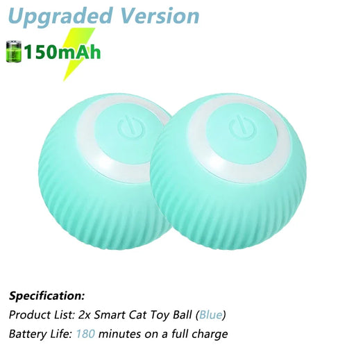 Load image into Gallery viewer, Cat Interactive Ball Electric Automatic Rolling Ball Smart Toys for Cats Smart Cat Toy Rotating Ball Cat Game Accessories

