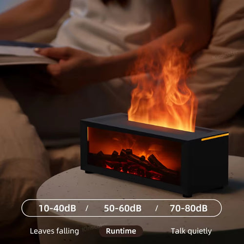 Load image into Gallery viewer, Fireplace Aroma Diffuser Creative Flame Humidifier Waterless Auto-Off Protection with Remote and Realistic Fireplace Night Light

