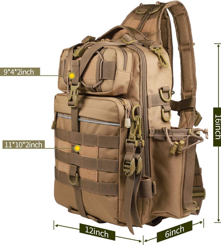 Outdoor Tackle Bag - Large Water-Resistant Fishing Backpack