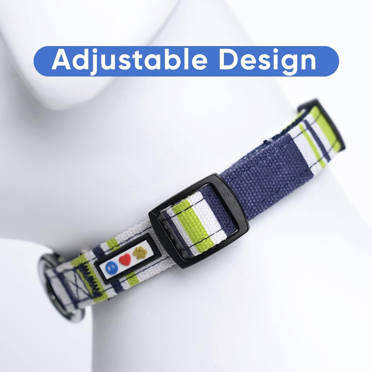 Multicolor Dog Collar Puppy Collar Pet Collar Multicolor Dog Collar Small Dog Collar Green / White / Blue Dog Collar