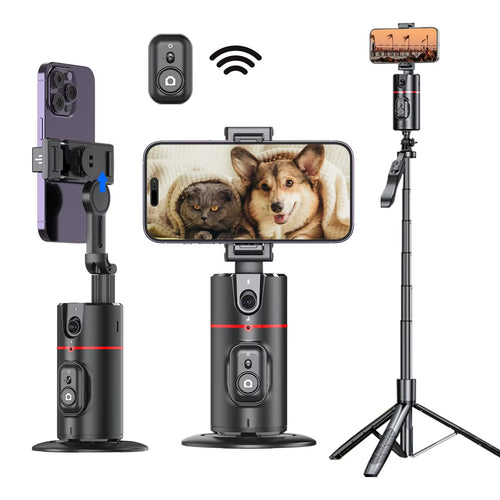 Load image into Gallery viewer, P02 Gimbal 360 Rotation AI Automatic Tracking Shooting Stabilizer Detachable Phone Clip Mini Selfie Stick Phoneholder
