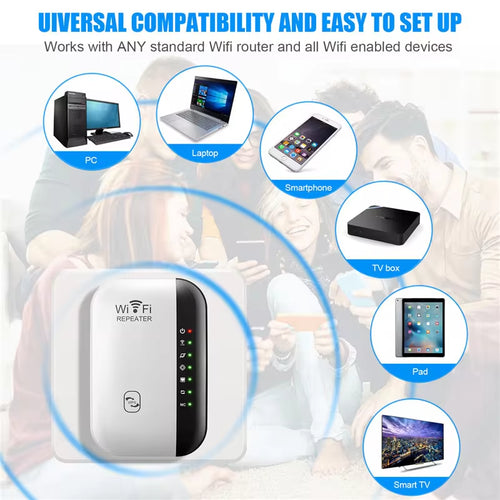 Load image into Gallery viewer, 300Mbps Wifi Repeater Wifi Extender Amplifier Wifi Booster Wi Fi Signal 802.11N Long Range Wireless Wi-Fi Repeater Access Point
