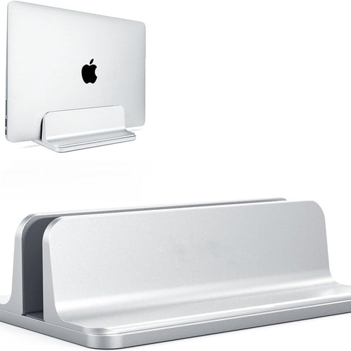 Load image into Gallery viewer, Vertical Laptop Stand, Laptops Cradle Holder, Laptop Standing Desk Dock with Adjustable Size, Laptop Computer Accessories Holder for Macbook Pro/Air Dell Hp Surface Ipad-Silver
