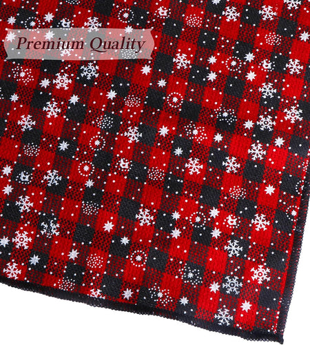 Christmas Snowflake Dog Bandana Costume, Christmas Classic Plaid Snowflake Dog Bandana Scarf Hat Bow Tie with Bell Costume Decoration for Dogs Pets