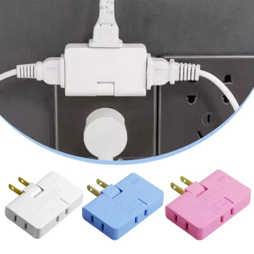 Load image into Gallery viewer, 3-Port Rotatable US Plug Adapter – Compact Power, Anywhere You Go
