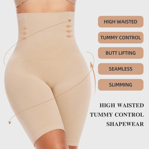 Load image into Gallery viewer, 2 Packs Tummy Control Shapewear Shorts Faja Body Shaper for Women High-Waisted Thigh Slimming
