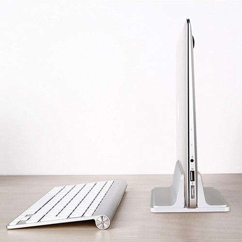 Load image into Gallery viewer, Vertical Laptop Stand, Laptops Cradle Holder, Laptop Standing Desk Dock with Adjustable Size, Laptop Computer Accessories Holder for Macbook Pro/Air Dell Hp Surface Ipad-Silver
