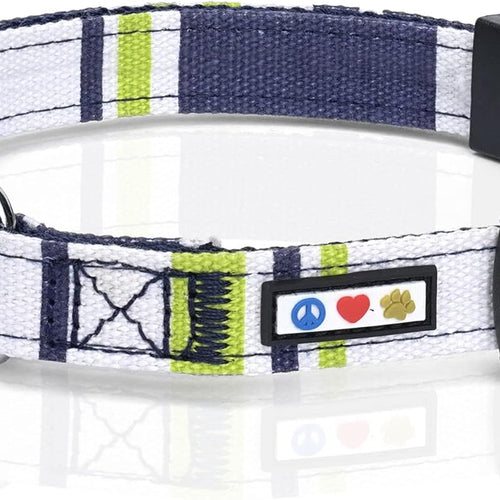 Load image into Gallery viewer, Multicolor Dog Collar Puppy Collar Pet Collar Multicolor Dog Collar Small Dog Collar Green / White / Blue Dog Collar
