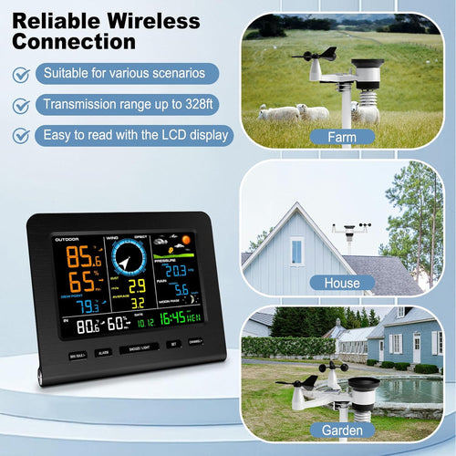 Load image into Gallery viewer, SmartWeather Pro™ – WiFi Wireless Indoor &amp; Outdoor Weather Station with Rain, Wind &amp; Temp Monitoring
