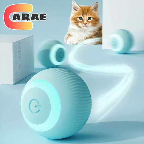 Load image into Gallery viewer, Cat Interactive Ball Electric Automatic Rolling Ball Smart Toys for Cats Smart Cat Toy Rotating Ball Cat Game Accessories
