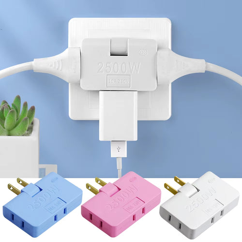 Load image into Gallery viewer, 3-Port Rotatable US Plug Adapter – Compact Power, Anywhere You Go
