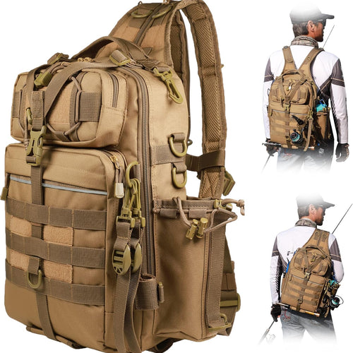 Load image into Gallery viewer, Outdoor Tackle Bag - Large Water-Resistant Fishing Backpack
