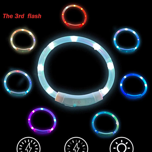 Load image into Gallery viewer, Dog Light up Collar LED Collar Light up Cat Collar USB Rechargeable Collar Christmas Decoration Pet Collar Pet Christmas Gifts
