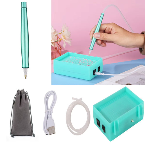 Load image into Gallery viewer, SparklePro Electric Diamond Painting Pen – Long-Lasting Vacuum Tool for Precision Crafting
