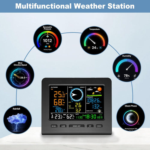 Load image into Gallery viewer, SmartWeather Pro™ – WiFi Wireless Indoor &amp; Outdoor Weather Station with Rain, Wind &amp; Temp Monitoring
