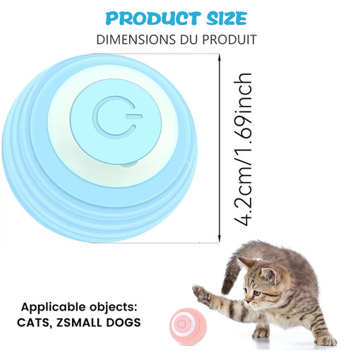 Load image into Gallery viewer, Cat Interactive Ball Electric Automatic Rolling Ball Smart Toys for Cats Smart Cat Toy Rotating Ball Cat Game Accessories
