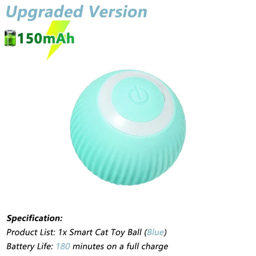 Load image into Gallery viewer, Cat Interactive Ball Electric Automatic Rolling Ball Smart Toys for Cats Smart Cat Toy Rotating Ball Cat Game Accessories
