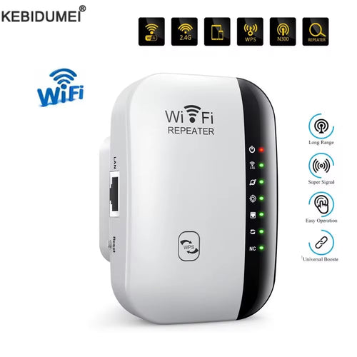 Load image into Gallery viewer, 300Mbps Wifi Repeater Wifi Extender Amplifier Wifi Booster Wi Fi Signal 802.11N Long Range Wireless Wi-Fi Repeater Access Point
