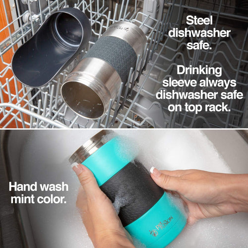 Load image into Gallery viewer, Portable Dog Water Bottle &amp; Dog Water Bottle Dispenser (New - Large 22Oz Water &amp; Food Dispenser) Insulated 2 Wall Stainless Steel - Optimal Cool Water Temp - Perfect Dog Travel Water Bottle
