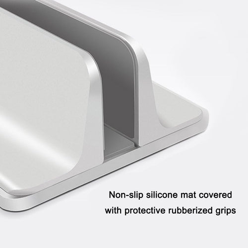 Load image into Gallery viewer, Vertical Laptop Stand, Laptops Cradle Holder, Laptop Standing Desk Dock with Adjustable Size, Laptop Computer Accessories Holder for Macbook Pro/Air Dell Hp Surface Ipad-Silver
