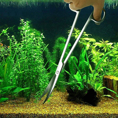 Load image into Gallery viewer, Aquarium Aquascaping Tool, Long Tweezers Scissors Spatula, 4 in 1 Stainless Steel Aquatic Plants Set for Fish Starter Kits, Aquariums Tank and Terrarium
