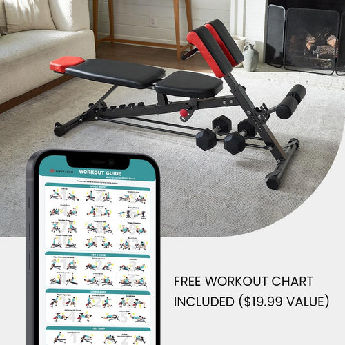 Load image into Gallery viewer, Multi-Functional FID Weight Bench for Full All-In-One Body Workout – Hyper Back Extension, Roman Chair, Adjustable Ab Sit up Bench, Incline Decline Bench, Flat Bench
