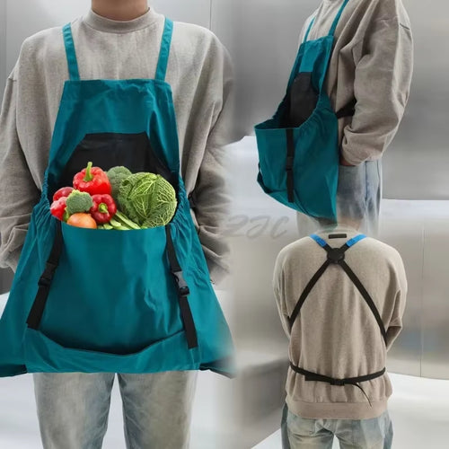 Load image into Gallery viewer, HarvestMate Outdoor Apron – Large Pocket Gardening Apron Backpack for Efficient Harvesting &amp; Tool Storage
