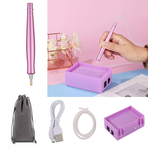 Load image into Gallery viewer, DIY Craft Electric Diamond Art Painting Pen Large Capacity Long-Lasting and Stable Vacuum Diamond Painting Pen Kits
