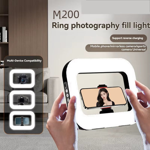 Load image into Gallery viewer, GlowPro Handheld LED Ring Light – Rechargeable Portable Fill Light for Perfect Selfies, Live Broadcasts &amp; Photography
