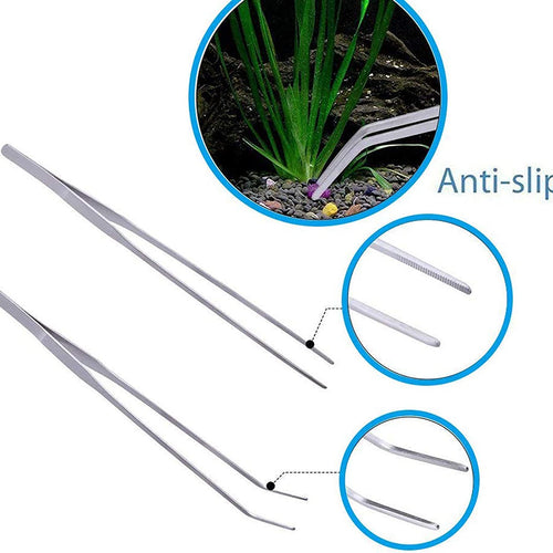 Load image into Gallery viewer, Aquarium Aquascaping Tool, Long Tweezers Scissors Spatula, 4 in 1 Stainless Steel Aquatic Plants Set for Fish Starter Kits, Aquariums Tank and Terrarium
