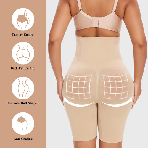 Load image into Gallery viewer, 2 Packs Tummy Control Shapewear Shorts Faja Body Shaper for Women High-Waisted Thigh Slimming
