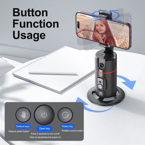 Load image into Gallery viewer, P02 Gimbal 360 Rotation AI Automatic Tracking Shooting Stabilizer Detachable Phone Clip Mini Selfie Stick Phoneholder
