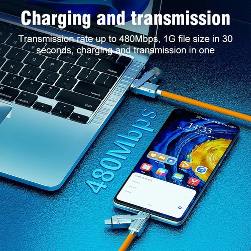 Load image into Gallery viewer, 4 in 1 120W USB Type C to Type C IOS Cable 3 in 1 PD 100W Fast Charging Data Cable for Iphone 11 12 13 14 15 Pro Max Samsung S24
