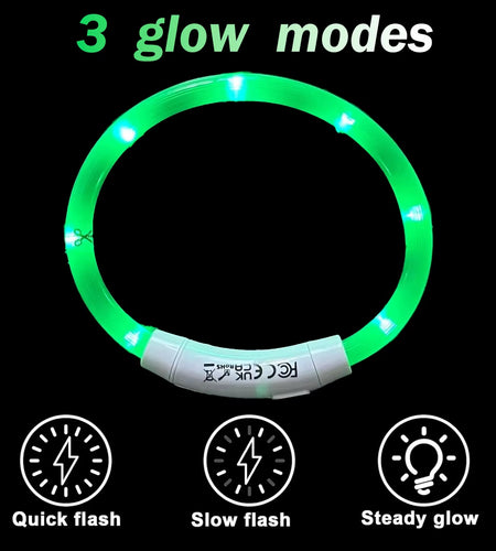 Dog Light up Collar LED Collar Light up Cat Collar USB Rechargeable Collar Christmas Decoration Pet Collar Pet Christmas Gifts